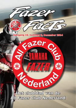Het clubblad van de All Fazer Club Nederland