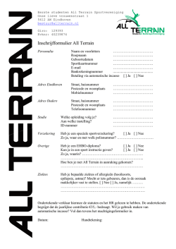 Inschrijfformulier All Terrain