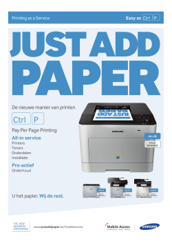 Pay Per Page Printing All-in service Pro-actief U het
