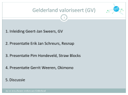 Gelderland valoriseert (GV) - Samen werken aan Gelderland