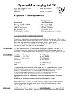 Gymnastiekvereniging SALTO INSCHRIJFFORMULIER