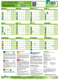 IOK ophaalkalender 2015