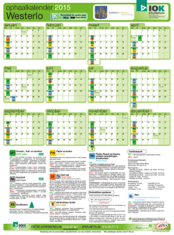 IOK ophaalkalender 2015