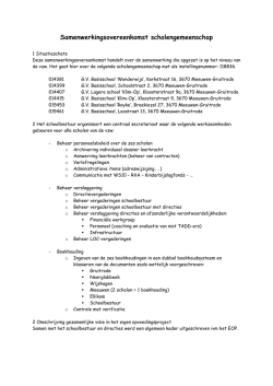 Samenwerkingsovereenkomst scholengemeenschap