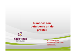 Rimobo: een getuigenis uit de praktijk - Navb
