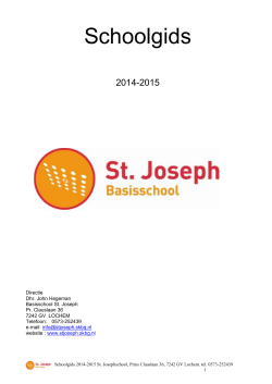 Schoolgids - St. Joseph - Stichting voor Katholiek Basisonderwijs
