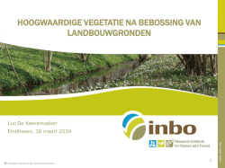 HOOGWAARDIGE VEGETATIE NA BEBOSSING VAN