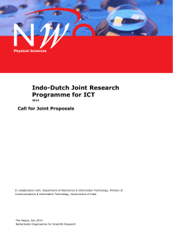 Indo-Dutch Joint Research Programme for ICT