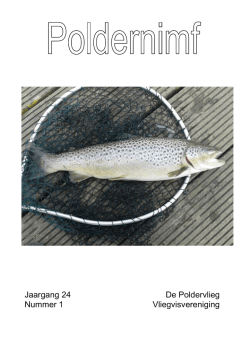 Jaargang 24 De Poldervlieg Nummer 1 Vliegvisvereniging