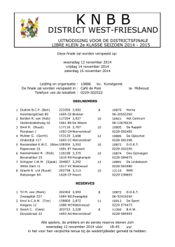 districtsfinale 2e klas libre