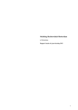 jaarrekening 2013 (pdf) - Rechtswinkel Rotterdam