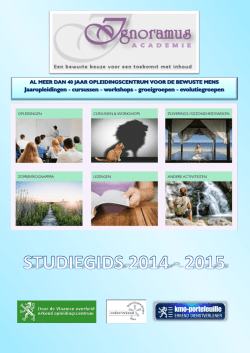 Ignoramus Academie &ndash; Studiegids 2014