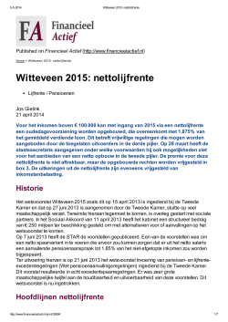 Witteveen 2015: nettolijfrente - Waarom Gielink Pensioenrecht?