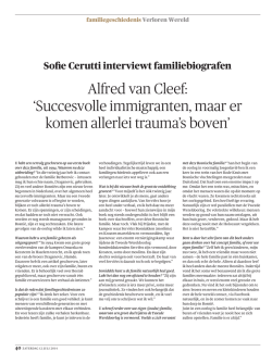 Interview - Alfred van Cleef