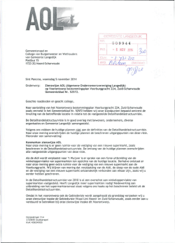 IS Cat C02 Brief van de AOL d.d. 5 november 2014, zienswijze op