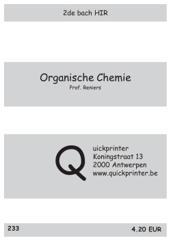 233 Organische Chemie : Reniers