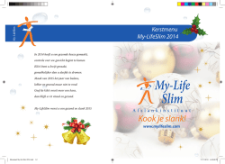 Kerstmenu My-LifeSlim 2014
