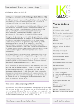 Handout Troost en aanvechting 1