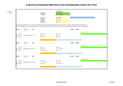 Programma nacompetitie KNVB district Oost Zaterdagvoetbal