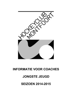 Info Coaches Jongste Jeugd