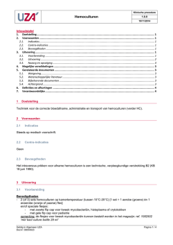 Hemoculturen - Labogids