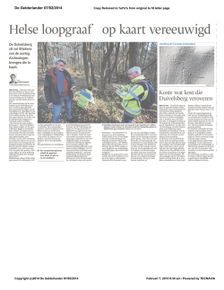 Helse loopgraaf op kaart vereeuwigd