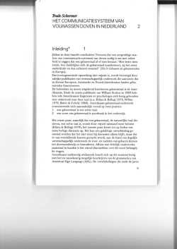 Het communicatiesysteem van volwassen doven in Nederland.
