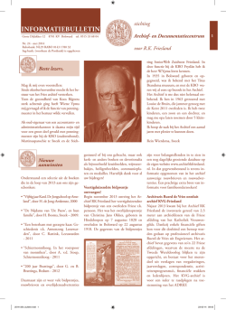 informatiebulletin - Stichting Archief