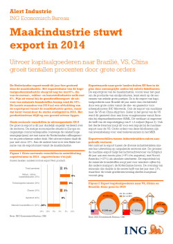 Maakindustrie stuwt export in 2014 (pdf)