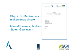 Stap 2 - 3D IMGeo data maken en publiceren