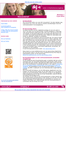 Nieuwsbrief juni 2014 - Advies- en Klachtenbureau Jeugdzorg