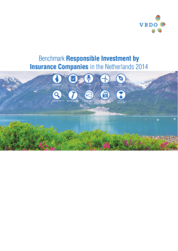 Benchmark Responsible Investment by Insurance