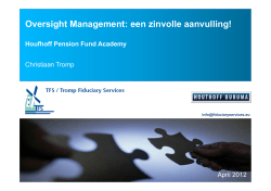 2012 Oversight Management-een zinvolle aanvulling