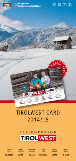 Download - Urlaub in Tirol West