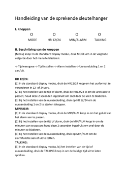Handleiding van de sprekende sleutelhanger