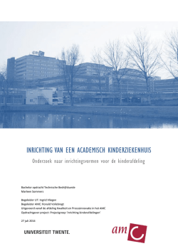 inrichting van een academisch kinderziekenhuis