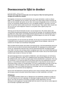 Doemscenario lijkt te donker