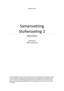 Samenvatting 4 - IFMSA-NL