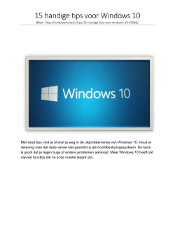 15 handige tips voor Windows 10
