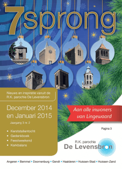 Doopvieringen januari 2015