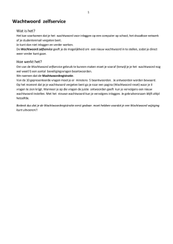 Handleiding Wachtwoord zelfservice downloaden