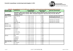 Overzicht vergoedingen - Voetreflex Ireen Weijs