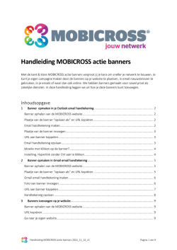 Handleiding MOBICROSS actie banners