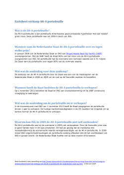 Download "Factsheet verkoop Alt-A portefeuille"