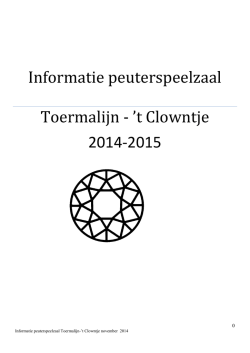 Informatie boekje peuterspeelzaal november 2014