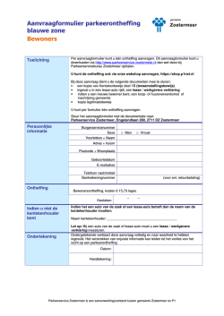download aanvraagformulier parkeerontheffing bewoners