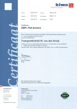 GMP+FSA - St. van den Brink