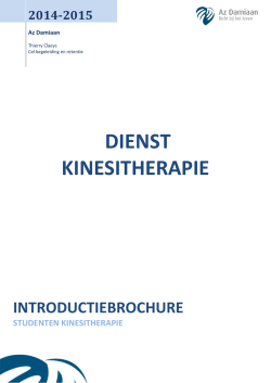 DIENST KINESITHERAPIE - Studenten