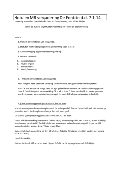 Notulen MR vergadering De Fontein d.d. 7-1-14