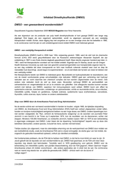 Infoblad Dimethylsulfoxide (DMSO) DMSO - een